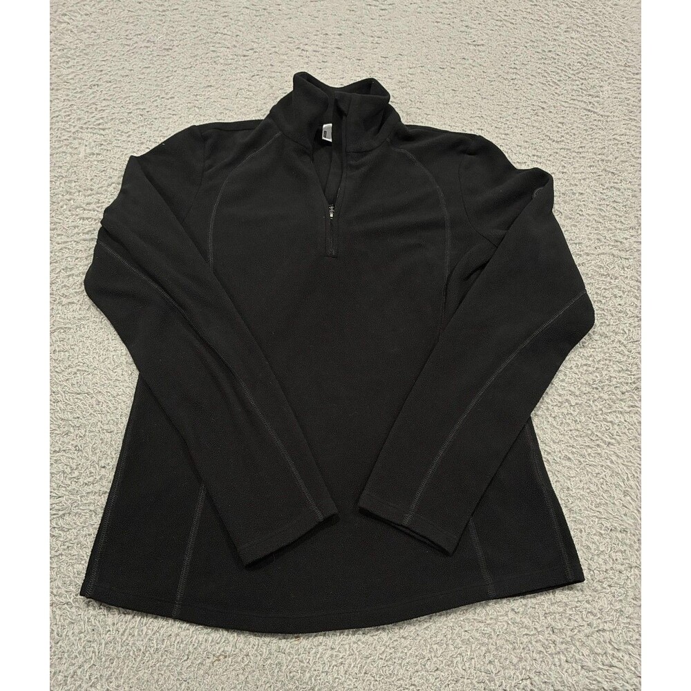 Bogner Sweatshirt Womens Small Black Fleece 1/4 Zip Mock Neck Skiing 51564887